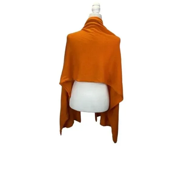 SCARF Orange Rectangular Oversized Very Soft - Picture 5 of 5